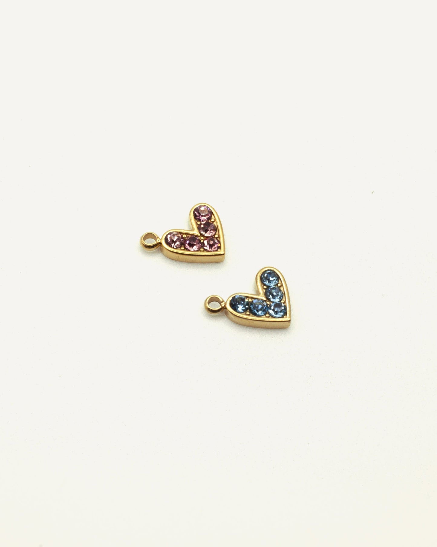 Charm Corazón Azul gold