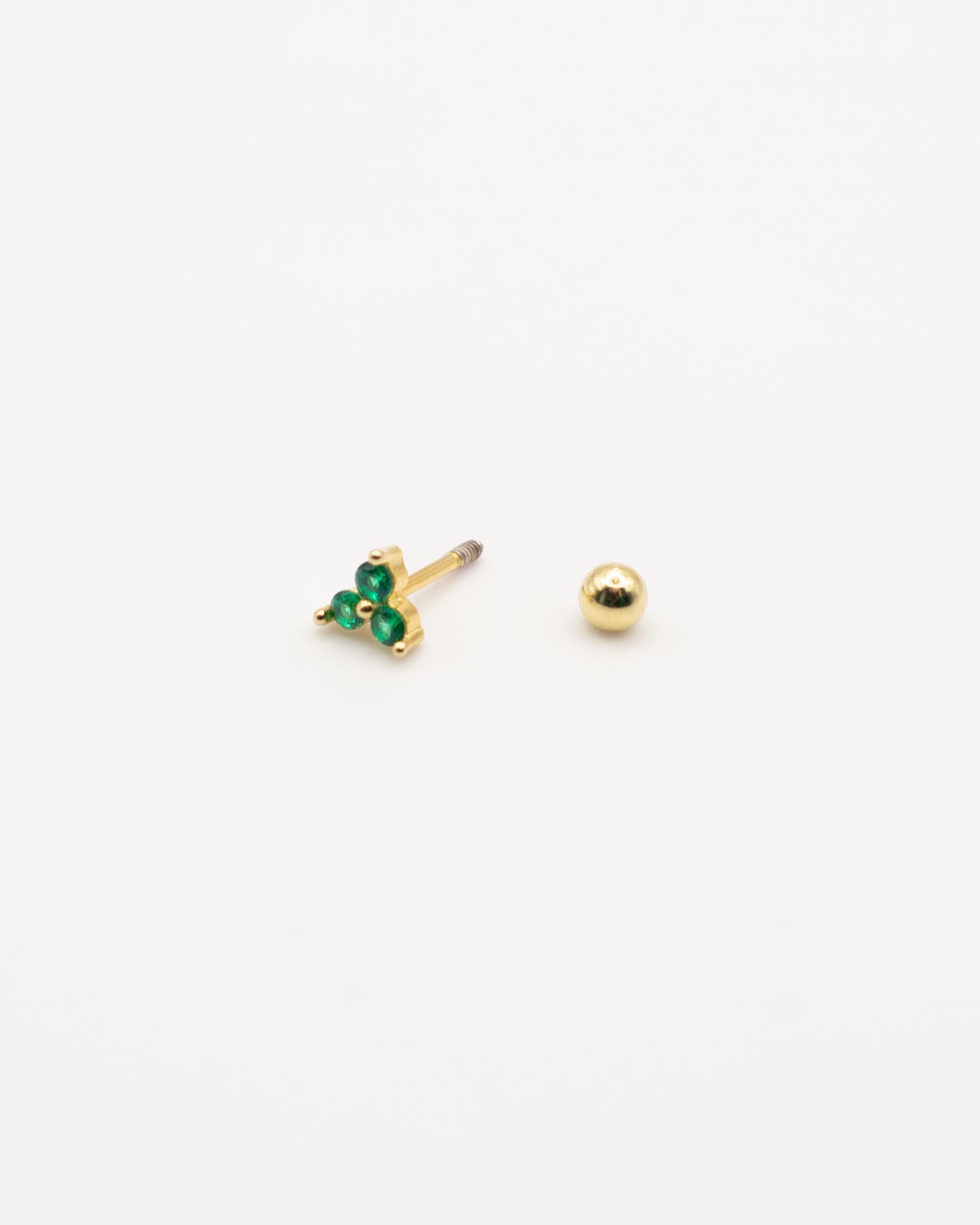Mini Pendiente Tri Verde gold