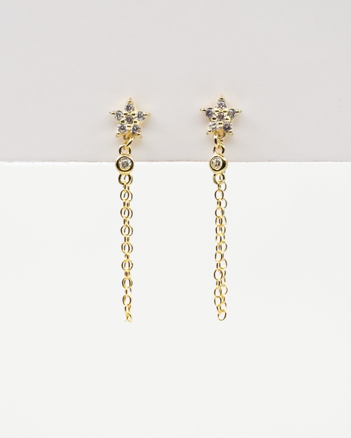 Mini Pendiente cadena Star gold
