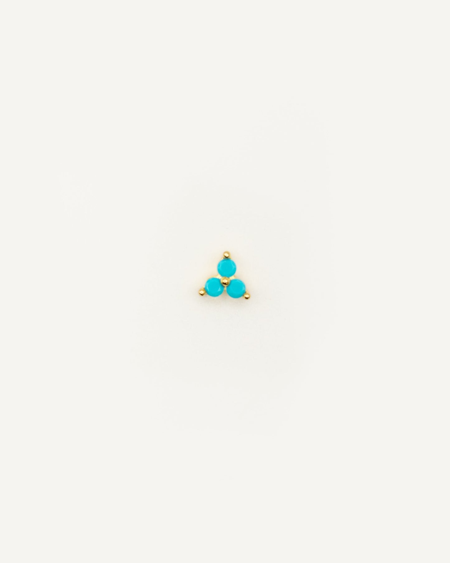 Mini pendiente Tri Turquesa gold
