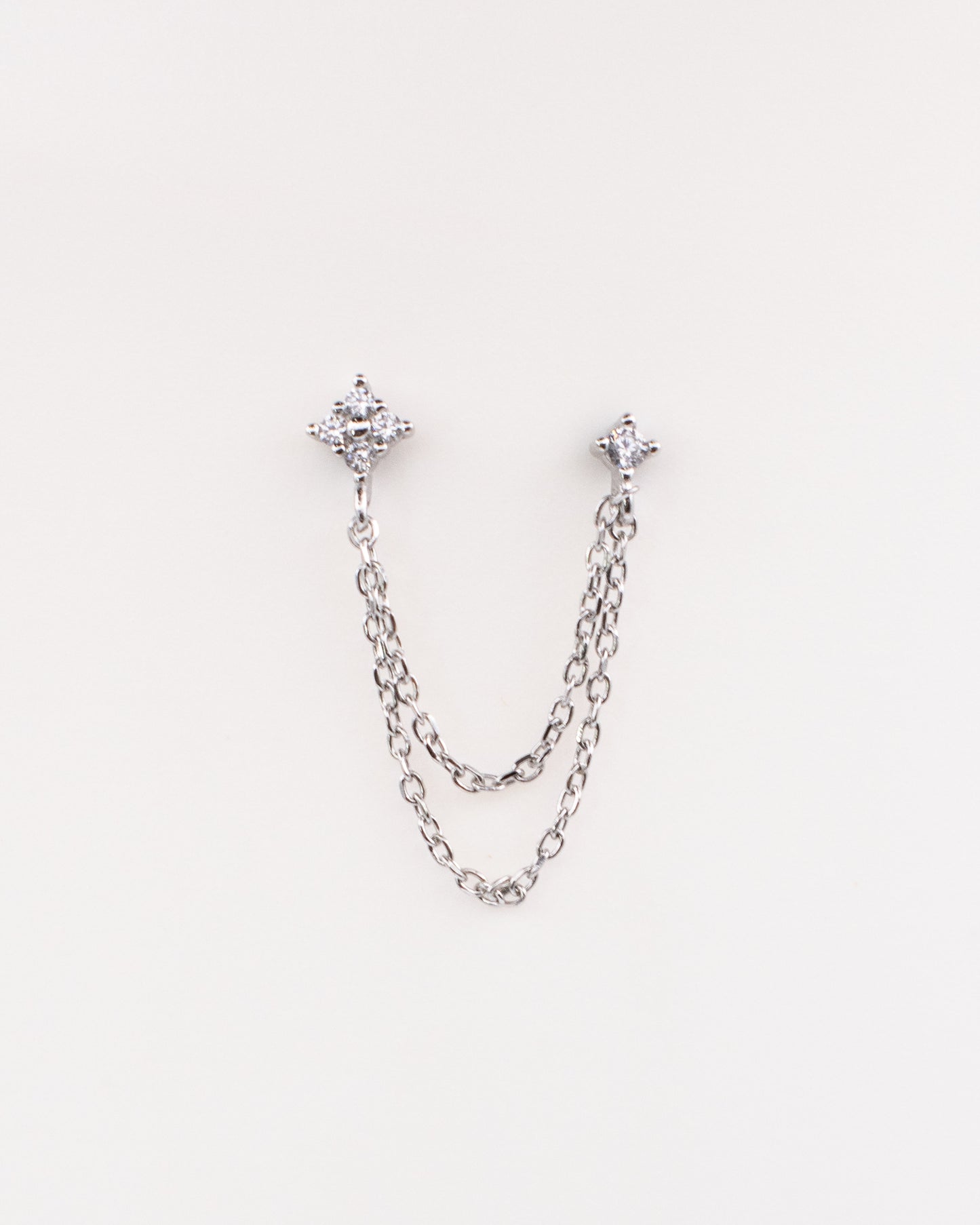 Mini pendiente cadena Crystal silver