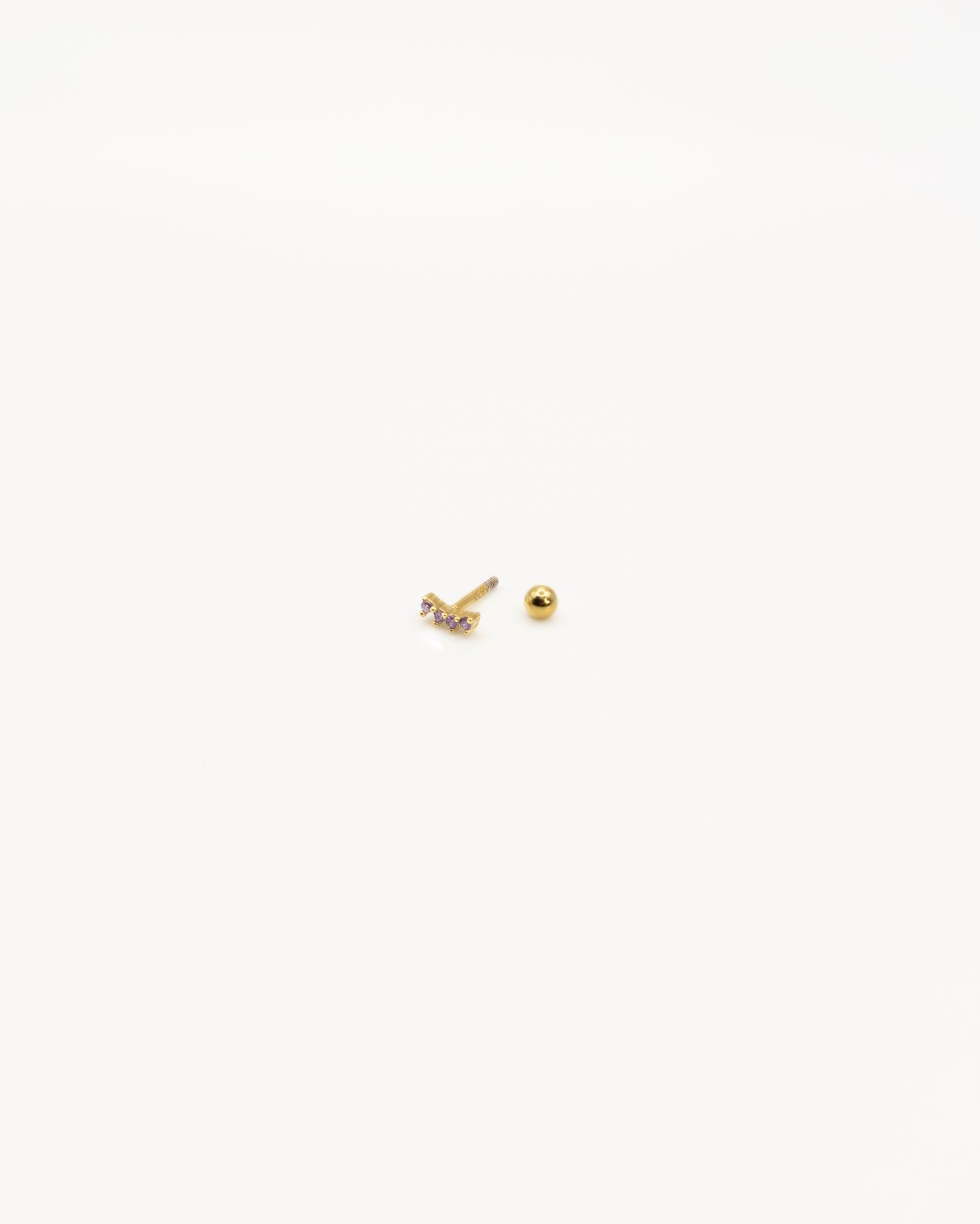 Mini pendiente Curve Lila gold