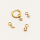 Pack Aritos Charms White gold gold
