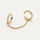 Arito Earcuff con cadena Blanco gold