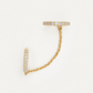 Arito Earcuff con cadena Blanco gold