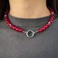 Collar Garnet silver