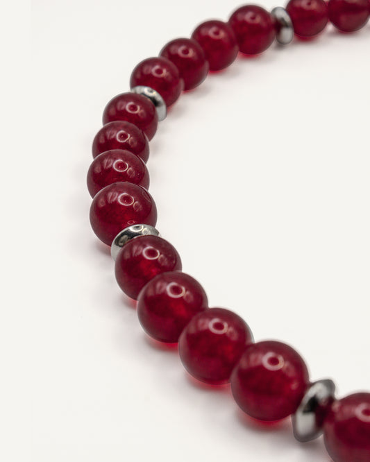 Collar Garnet silver