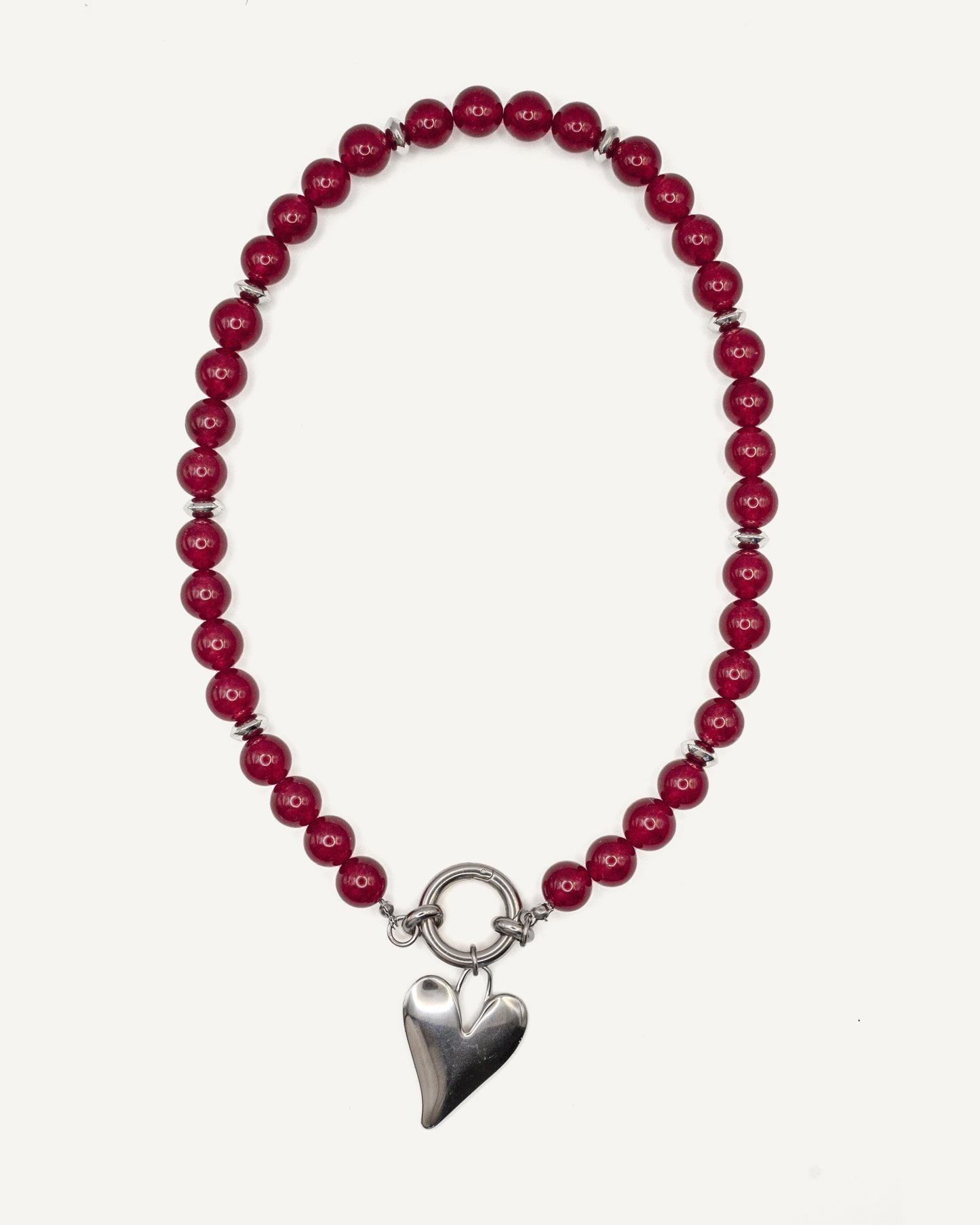 Collar Garnet silver