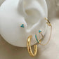 Aritos cadena Basic Turquesa gold