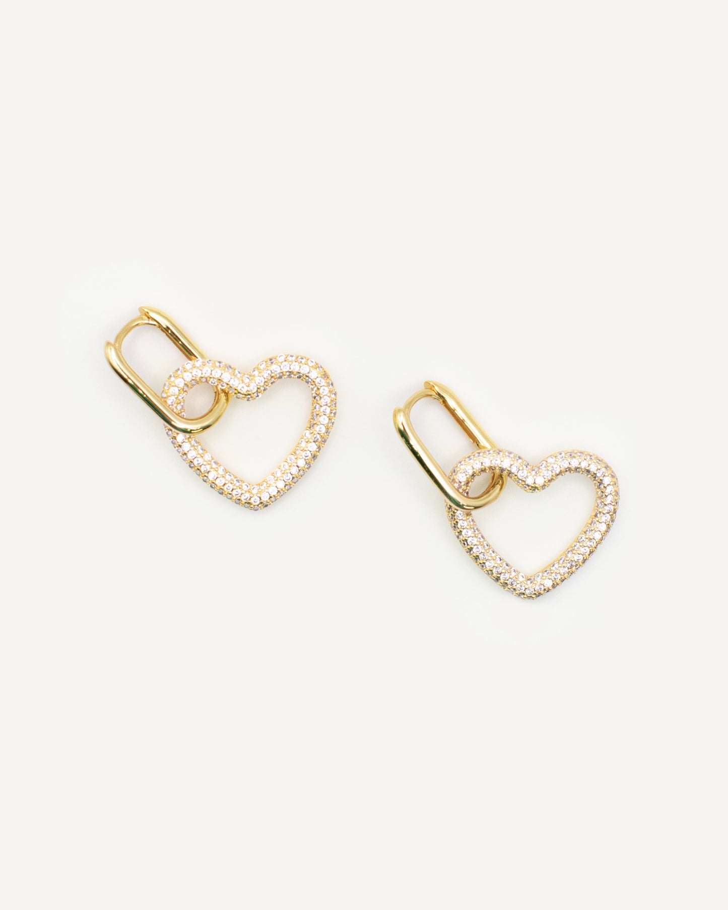 Pendientes Love Blanco gold