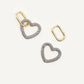 Pendiente Love Azul gold