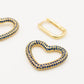 Pendiente Love Azul gold