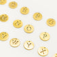 Charm Medalla Inicial gold