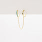 Aritos cadena Basic Turquesa gold